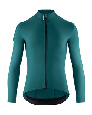 Maglia ciclismo uomo Assos MILLE GT Spring Fall Jersey C2 verde vista frontale su sfondo neutro.