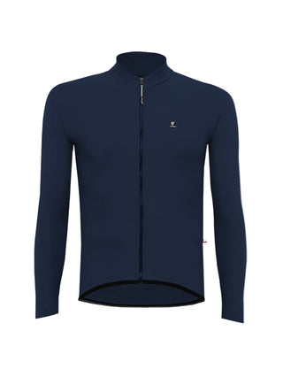 Maglia ciclismo Pissei PrimaPelle blu navy manica lunga per ciclisti, vestibilità aderente e tessuto tecnico performante ideale per uscite su strada.