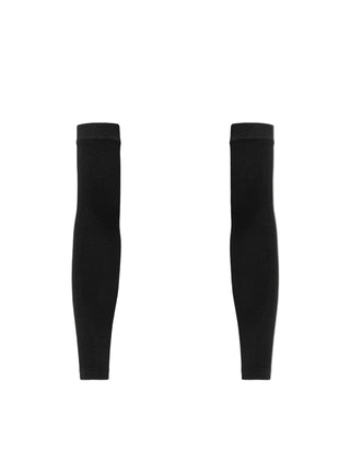 Manicotti Pissei Argentum neri da ciclismo, realizzati in tessuto termico elasticizzato per protezione e comfort durante le uscite autunnali e invernali.