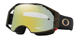 Maschere da MTB Oakley Airbrake 50th Anniversary con lente iridium dorata vista tre quarti | BBIKE