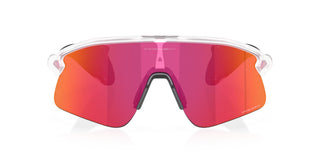 Occhiali da ciclismo Oakley Stunt Devil Matte Clear Prizm Field vista frontale | BBike