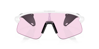 Occhiali da ciclismo Oakley Stunt Devil Matte White Prizm Low Light vista frontale | BBike