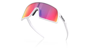 Occhiali da ciclismo Oakley Sutro Matte White Prizm Road vista alto | BBike