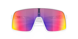 Occhiali da ciclismo Oakley Sutro Matte White Prizm Road vista chiuso | BBike