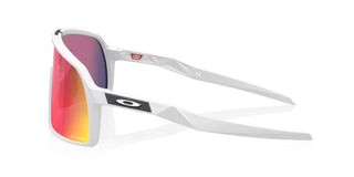 Occhiali da ciclismo Oakley Sutro Matte White Prizm Road vista laterale | BBike