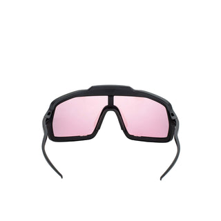 Occhiali Out Of Bot 2 con lente blu e aste flessibili, design aerodinamico e protezione UV400 per ciclisti e sportivi.