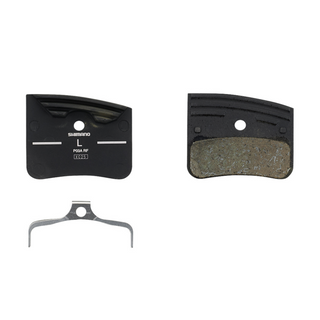  Pastiglie freno Shimano BP-P03A-RF in resina per freni a disco con tecnologia Ice-Tech e molla inclusa.