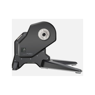 Rullo Tacx FLUX S Smart – Vista laterale destra con cassetta installata, trainer da ciclismo professionale per allenamento indoor