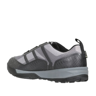 Scarpa MTB Gaerne G.Electra GORE-TEX nera e grigia, vista laterale sinistra, con chiusura BOA e suola Vibram per massima aderenza e trazione sui trail.