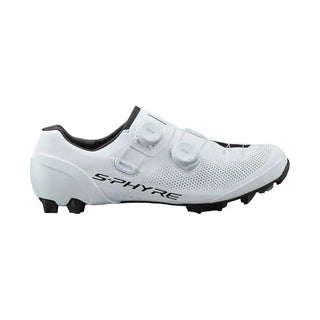 Scarpa Shimano S-Phyre SH-XC903 bianca per mountain bike, design aerodinamico e materiali high-tech.