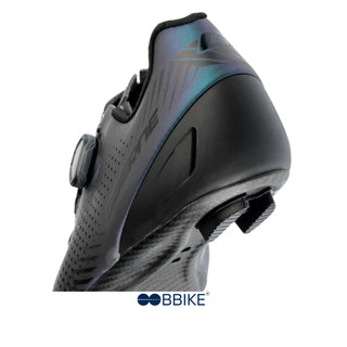 Tacco rinforzato scarpa ciclismo Gaerne Carbon Tuono iridescente, vista posteriore con profilo aerodinamico e logo Gaerne