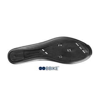 Suola in carbonio della scarpa da ciclismo su strada Gaerne Tornado Blu, compatibile con tacchette a tre fori, design ad alte prestazioni con inserto antiscivolo e sistema di ventilazione – suola rigida e leggera per ciclisti esigenti.