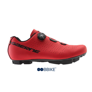 Scarpa ciclismo MTB Gaerne Trail rossa vista laterale destra con sistema BOA Fit, tomaia microforata e design aerodinamico – scarpe mountain bike ad alte prestazioni per pedalate grintose