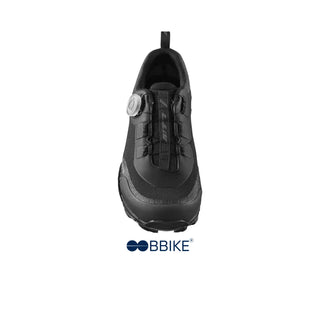 Scarpa da ciclismo Shimano MT701 GTX nera impermeabile con chiusura BOA® e tomaia protettiva per uscite in condizioni estreme.