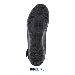 Suola scarpa MTB Shimano MW-501 nera con aggancio SPD, battistrada rinforzato e design antiscivolo per massima trazione su fango e rocce.