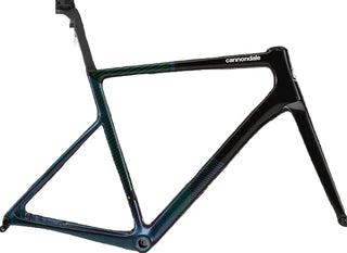 Telaio bici da corsa Cannondale SuperSix EVO Carbon Aftermarket Chameleon vista laterale – telaio professionale in carbonio leggero per bici da strada ad alte prestazioni