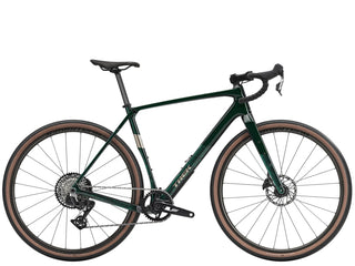 Bicicletta gravel Trek Checkpoint SL 6 AXS Gen 3 verde scuro vista laterale completa | BBIKE
