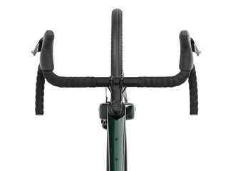 Bicicletta gravel Trek Checkpoint SL 6 AXS Gen 3 verde scuro dettaglio manubrio e cockpit vista frontale | BBIKE