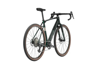 Bicicletta gravel Trek Checkpoint SL 6 AXS Gen 3 verde scuro vista tre quarti posteriore | BBIKE