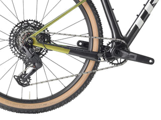 Mountain bike Trek Procaliber 9.6 Gen 3 verde e nero dettaglio gruppo centrale | BBIKE